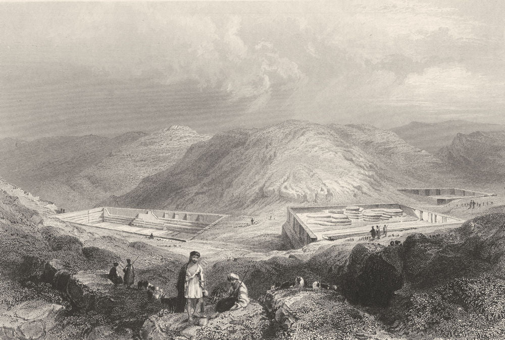 ISRAEL. Palestine. Solomon's Pools near Bethlehem. (Bartlett) 1847 old print